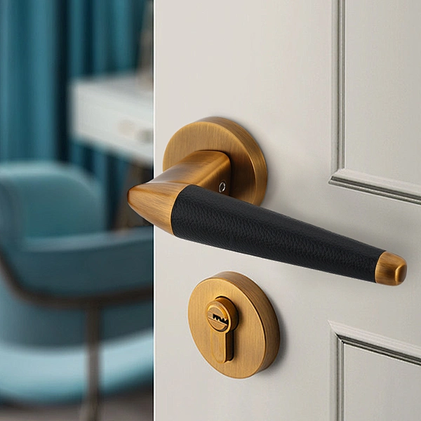 Leather Cylinder Lever Door Lock